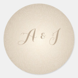 Designer-Aufkleber für die Hochzeitsstiftung Runder Aufkleber