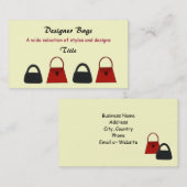 Designer Bags Business Visitenkarte (Vorne/Hinten)