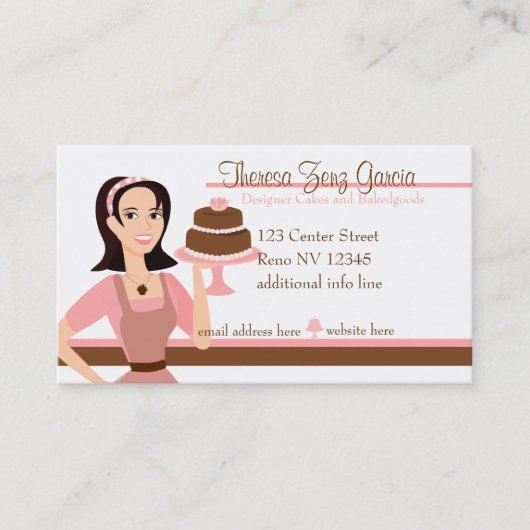 Designer Bakedgoods-Cake Visitenkarte (Vorderseite)