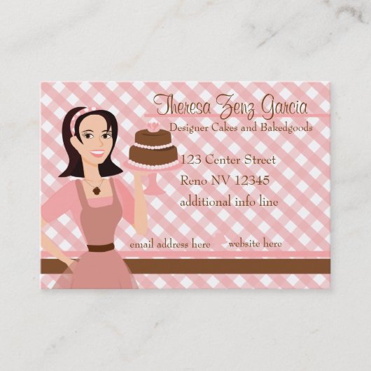 Designer Bakedgoods-Cake Visitenkarte (Vorderseite)