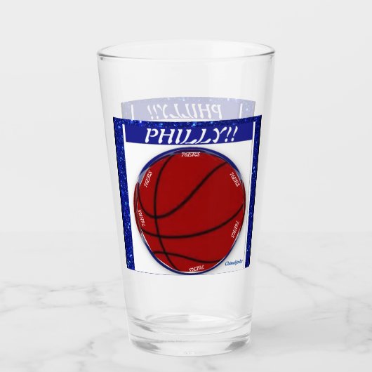 DESIGNER BASKETBALL GLASS CUP GLAS (Vorderseite)