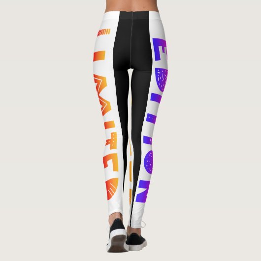Designer | BEGRENZTE AUSGABE | Farbenfroher Sports Leggings (Rückseite)