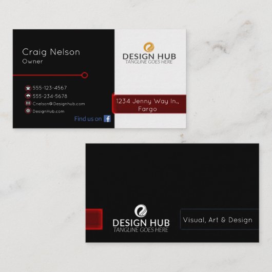 Designer-berufliche Visitenkarte (Vorne/Hinten)