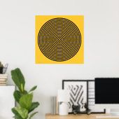 Designer Black and Yellow Poster (Heimbüro)