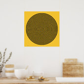 Designer Black and Yellow Poster (Küche)