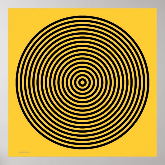 Designer Black and Yellow Poster (Vorne)