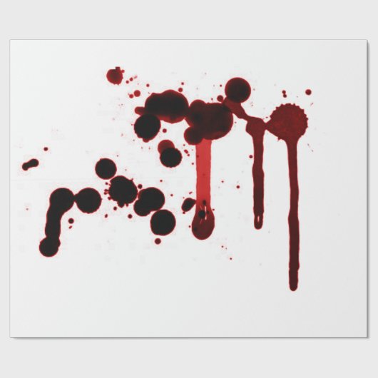 Designer Blood Spritzer Geschenkpapier (Flach)