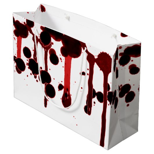 Designer Blood Spritzer Große Geschenktüte (Rückseite Schrägansicht)