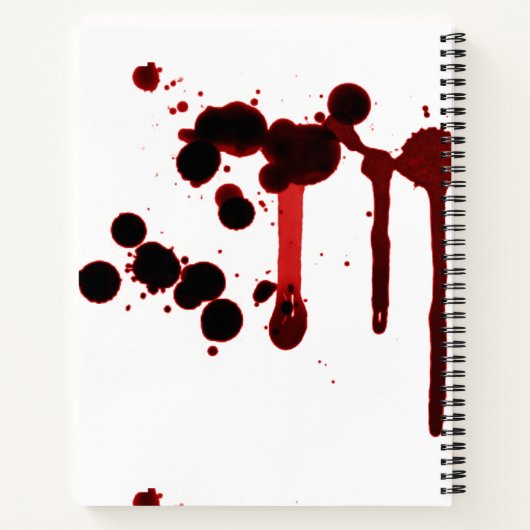 Designer Blood Spritzer Notizbuch (Rückseite)