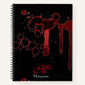 Designer Blood Spritzer Notizbuch (Vorderseite)