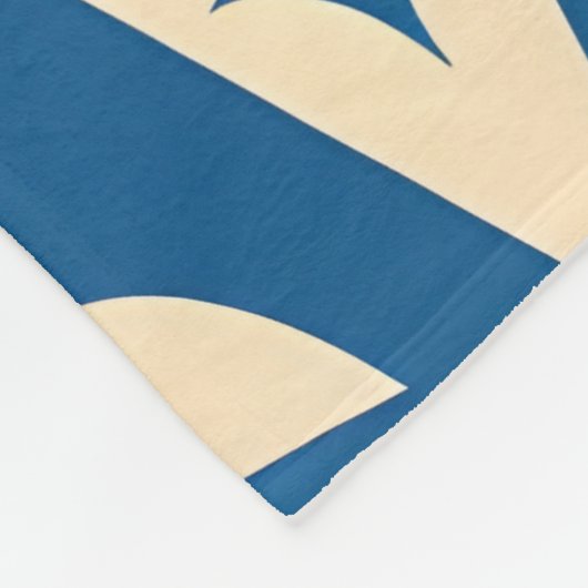 Designer Blue Pattern Fleecedecke (Ecke)