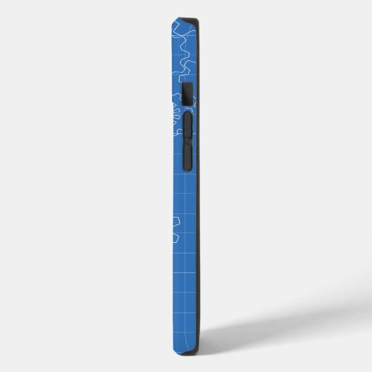 Designer Blueprint Style Custom Monogram | Name Case-Mate iPhone Hülle (Rückseite / Links)