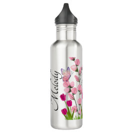 Designer-Blume und Schmetterlinge Eisglas-Cup Edelstahlflasche