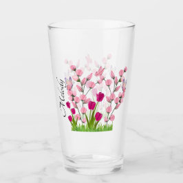 Designer-Blume und Schmetterlinge Eisglas-Cup Glas