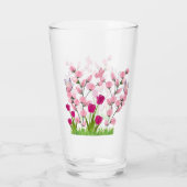 Designer-Blume und Schmetterlinge Eisglas-Cup Glas (Rückseite)