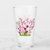 Designer-Blume und Schmetterlinge Eisglas-Cup Glas (Vorderseite)