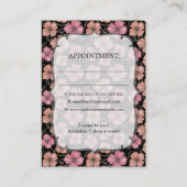 Designer-Blumenhaar-Stylist-Verabredungs-Karten Terminkarte (Rückseite)