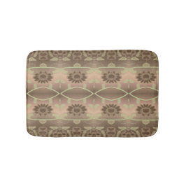 Designer-Blumenmatte mit weichem Braun und Pfirsic Badematte