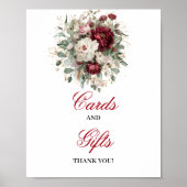Designer Blush Burgunder Karten und Geschenke Schi Poster (Vorne)