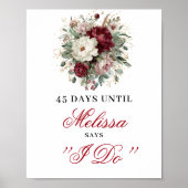 Designer Blush Burgundy Dais Until I Do Schild (Vorne)