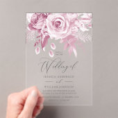 Designer Blush Pink Wedding Acryleinladungen (Insitu (Handheld))