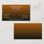 Designer Burnt Orange Black Fade Business Cards Visitenkarte (Vorne/Hinten)