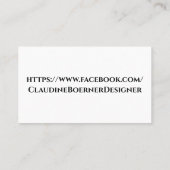 Designer Business Card Visitenkarte (Rückseite)