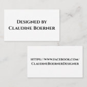 Designer Business Card Visitenkarte (Vorne/Hinten)