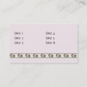 Designer Business und/oder Visitenkarten Visitenkarte (Rückseite)