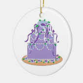 Designer Cake in Shades of Lila Keramik Ornament (Links)