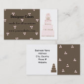 Designer Cake Pink und Schokolade Visitenkarte (Vorne/Hinten)