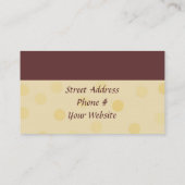 Designer Cakes/Backen Visitenkarte (Rückseite)