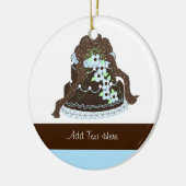 Designer Chocolate Wedding Cake Keramikornament (Links)