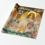 DESIGNER CHRISTMAS ANGEL COLLAGE Wrapping Paper Geschenkpapier<br><div class="desc">KUNDENABLEDESIGNER CHRISTMAS COLLAGE WRAPPAPIER</div>