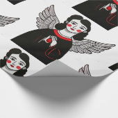 Designer Christmas Angel Muster Wrapping Paper Geschenkpapier (Ecke)