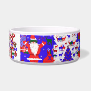 DESIGNER CHRISTMAS DOG BOWL - DOGGY DISH - GIFTS NAPF