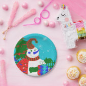Designer Christmas Paper Party Teller - Snowman (Party)