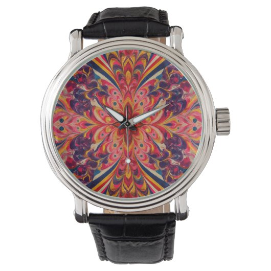 Designer Cosmic Kaleidoscope Watch Armbanduhr (Vorderseite)