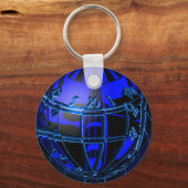 Designer Dartboard Globus und 3 Darts Schlüsselanhänger (Vorderseite)