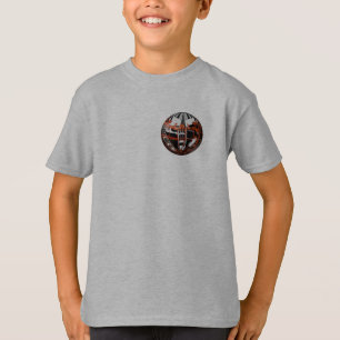 Designer Dartboard Globus und 3 Darts T-Shirt