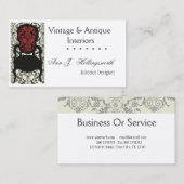 Designer-Dekorateur-viktorianischer Visitenkarte (Vorne/Hinten)