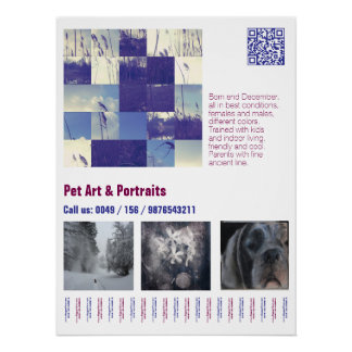Designer Dogge Poster für Deutsche Doggen Welpen