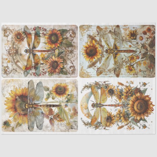 Designer Dragonflies Seidenpapier (Vorderseite)