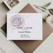 Designer Elegante Lila Rose Save the Date