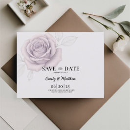 Designer Elegante Lila Rose Save the Date Ankündigungspostkarte