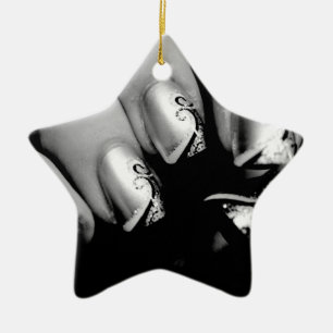 Designer Fingernails Keramik Ornament