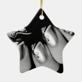 Designer Fingernails Keramik Ornament (Hinten)