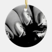 Designer Fingernails Keramik Ornament (Vorne)