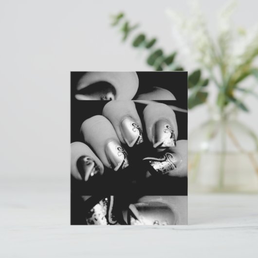 Designer Fingernails Postkarte (Stehend Vorderseite)