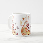 DESIGNER FLORAL COFFEE TASSE (Vorderseite Links)